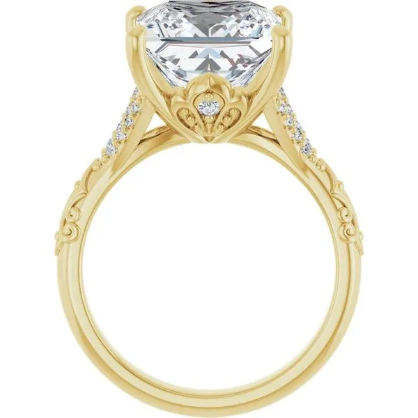 Solitaire Sculptural Engagement Ring Image 2 Natale Jewelers Sewell, NJ