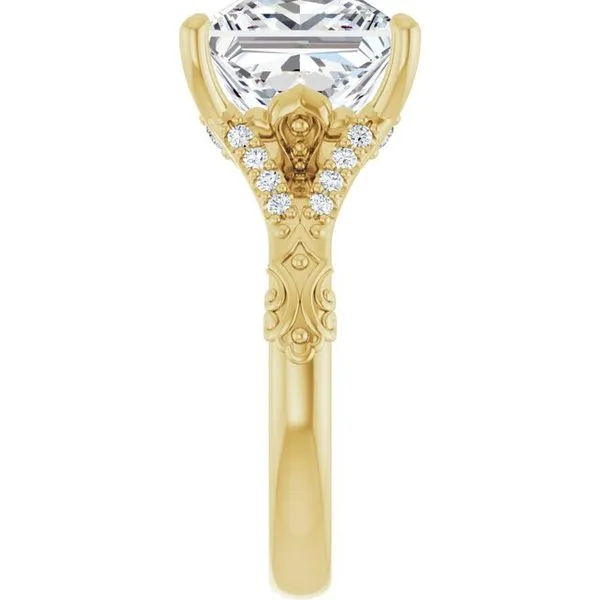 Solitaire Sculptural Engagement Ring Image 4 Natale Jewelers Sewell, NJ