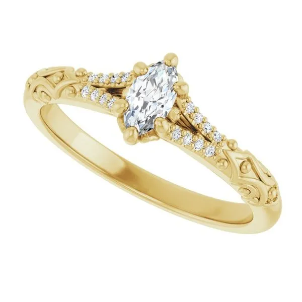 Solitaire Sculptural Engagement Ring Image 5 Shipley's Fine Jewelry Hampstead, MD