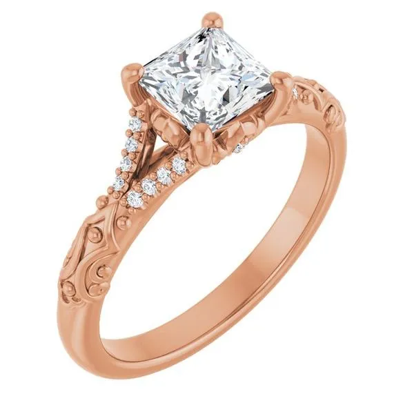 Solitaire Sculptural Engagement Ring Natale Jewelers Sewell, NJ