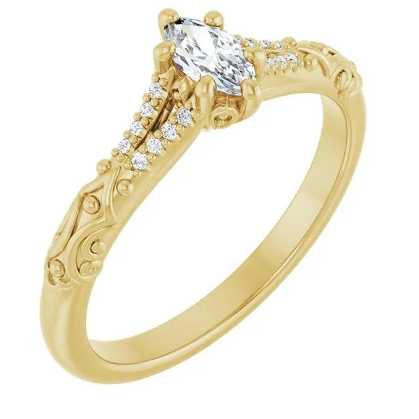 Solitaire Sculptural Engagement Ring Natale Jewelers Sewell, NJ