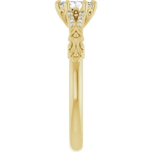 Solitaire Sculptural Engagement Ring Image 4 Natale Jewelers Sewell, NJ