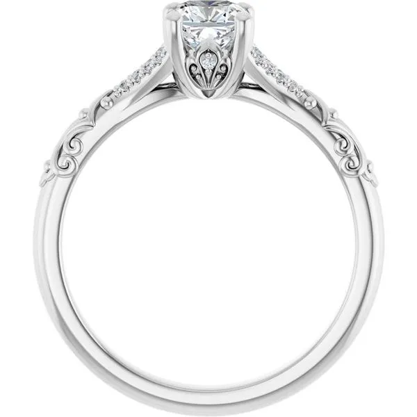 Solitaire Sculptural Engagement Ring Image 2 Natale Jewelers Sewell, NJ