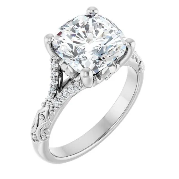 Solitaire Sculptural Engagement Ring Natale Jewelers Sewell, NJ