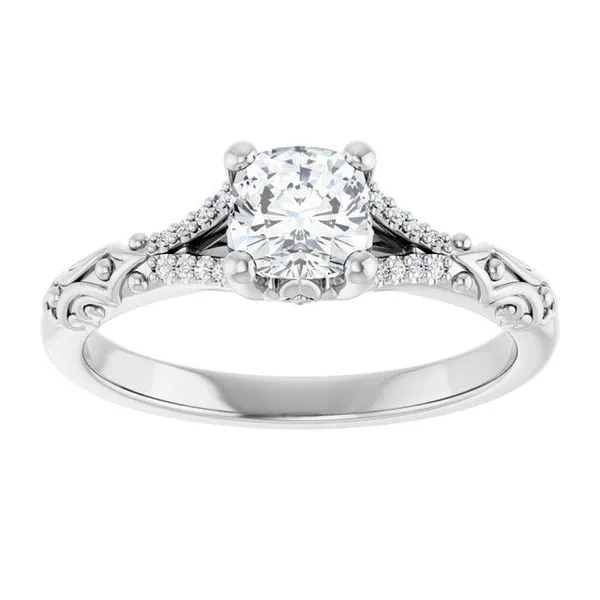 Solitaire Sculptural Engagement Ring Image 3 Shipley's Fine Jewelry Hampstead, MD
