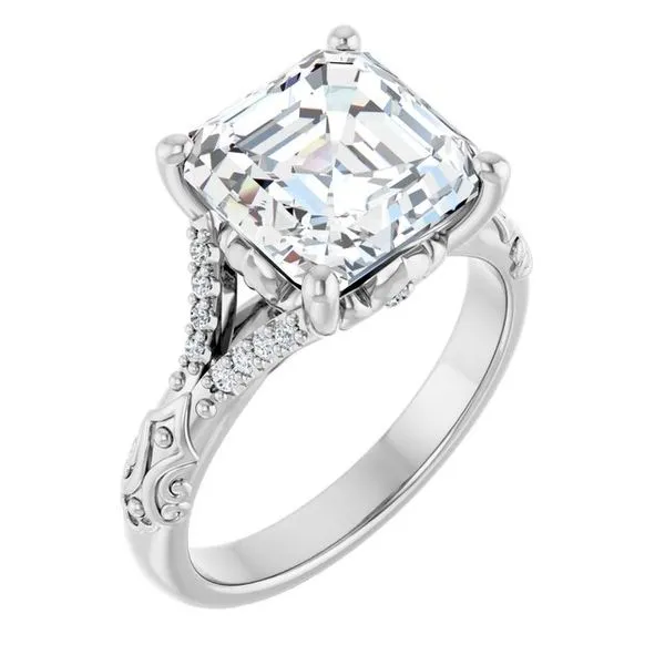 Solitaire Sculptural Engagement Ring Natale Jewelers Sewell, NJ