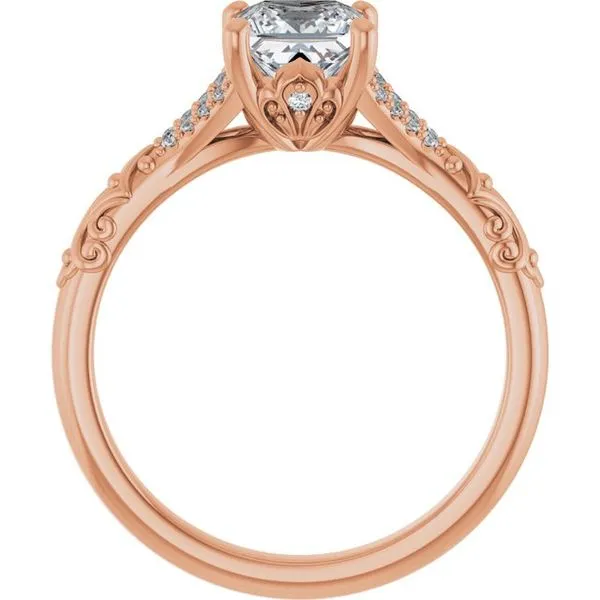Solitaire Sculptural Engagement Ring Image 2 Natale Jewelers Sewell, NJ