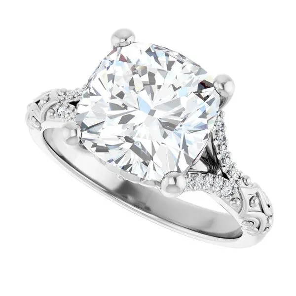 Solitaire Sculptural Engagement Ring Image 5 Berilian Jewelers Folsom, CA