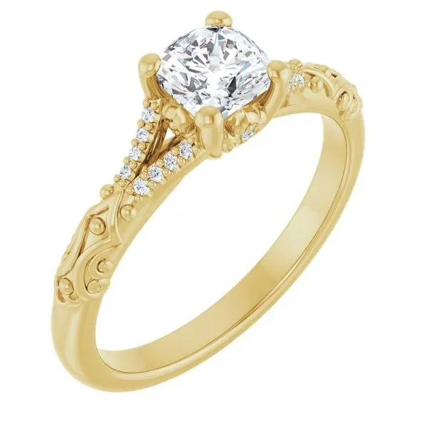 Solitaire Sculptural Engagement Ring Natale Jewelers Sewell, NJ