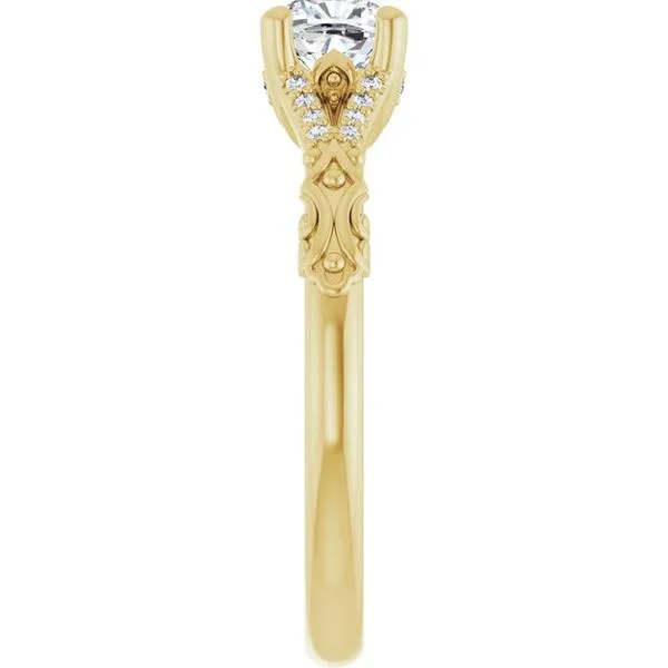 Solitaire Sculptural Engagement Ring Image 4 Natale Jewelers Sewell, NJ