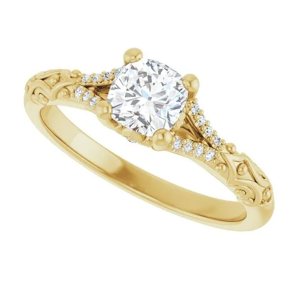 Solitaire Sculptural Engagement Ring Image 5 Shipley's Fine Jewelry Hampstead, MD