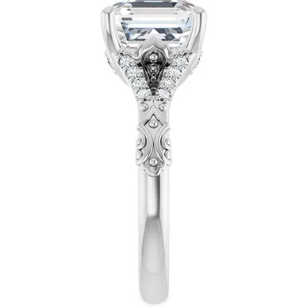 Solitaire Sculptural Engagement Ring Image 4 Natale Jewelers Sewell, NJ