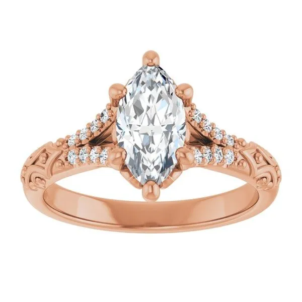 Solitaire Sculptural Engagement Ring Image 3 Natale Jewelers Sewell, NJ