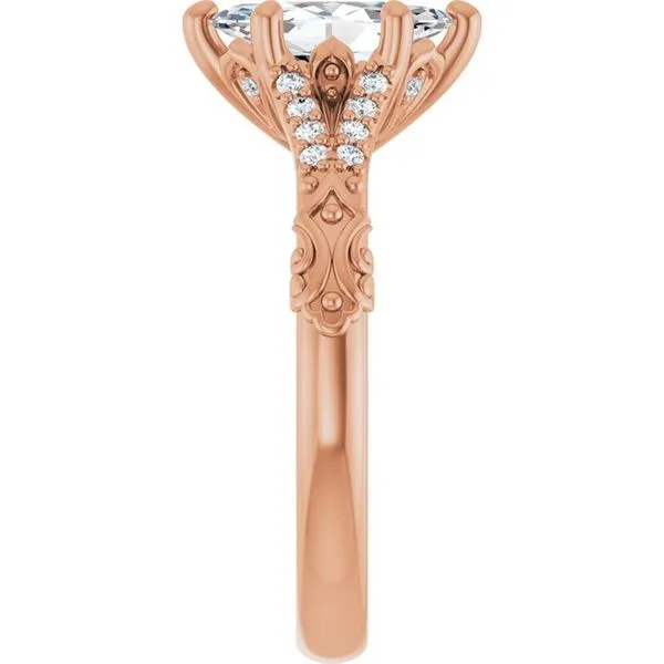 Solitaire Sculptural Engagement Ring Image 4 Natale Jewelers Sewell, NJ