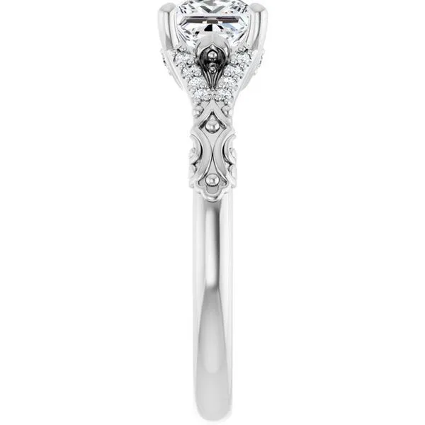 Solitaire Sculptural Engagement Ring Image 4 Natale Jewelers Sewell, NJ