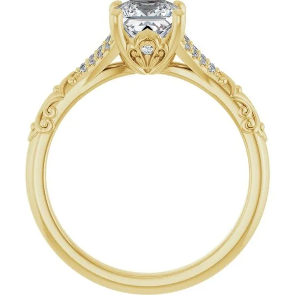 Solitaire Sculptural Engagement Ring Image 2 Berilian Jewelers Folsom, CA