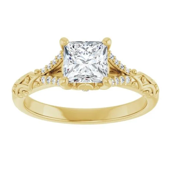 Solitaire Sculptural Engagement Ring Image 3 Berilian Jewelers Folsom, CA