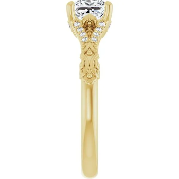 Solitaire Sculptural Engagement Ring Image 4 Berilian Jewelers Folsom, CA