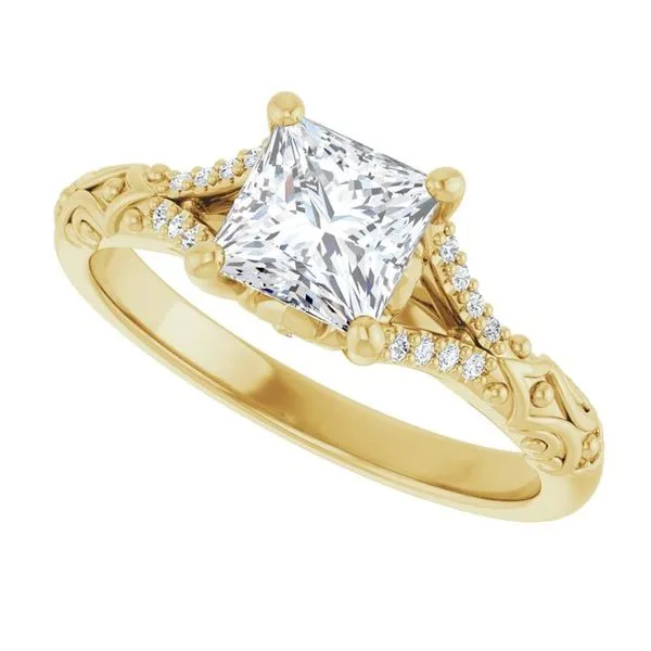 Solitaire Sculptural Engagement Ring Image 5 Berilian Jewelers Folsom, CA