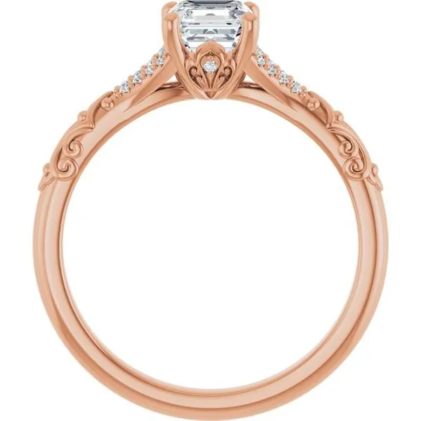 Solitaire Sculptural Engagement Ring Image 2 Natale Jewelers Sewell, NJ