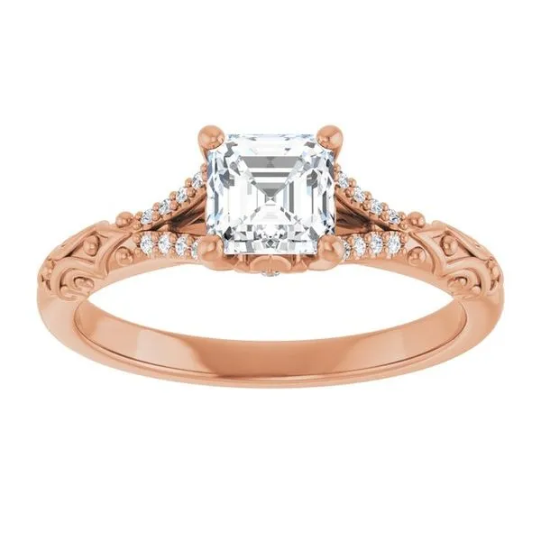 Solitaire Sculptural Engagement Ring Image 3 Natale Jewelers Sewell, NJ