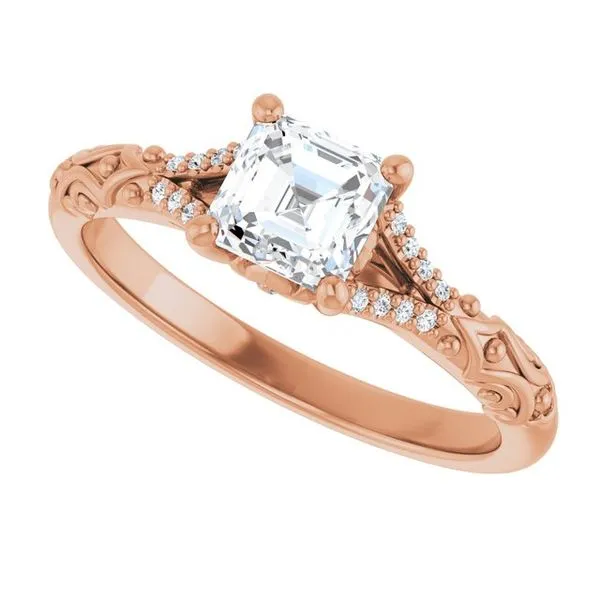 Solitaire Sculptural Engagement Ring Image 5 Natale Jewelers Sewell, NJ