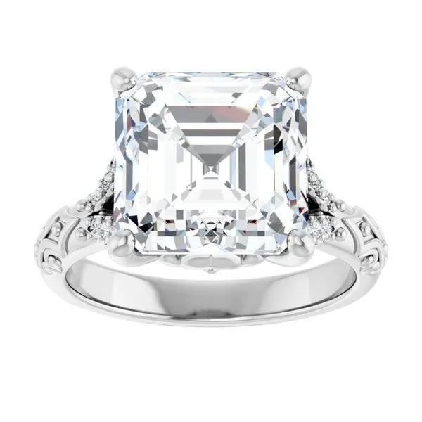 Solitaire Sculptural Engagement Ring Image 3 Natale Jewelers Sewell, NJ
