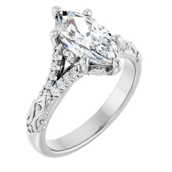 Solitaire Sculptural Engagement Ring Shipley's Fine Jewelry Hampstead, MD