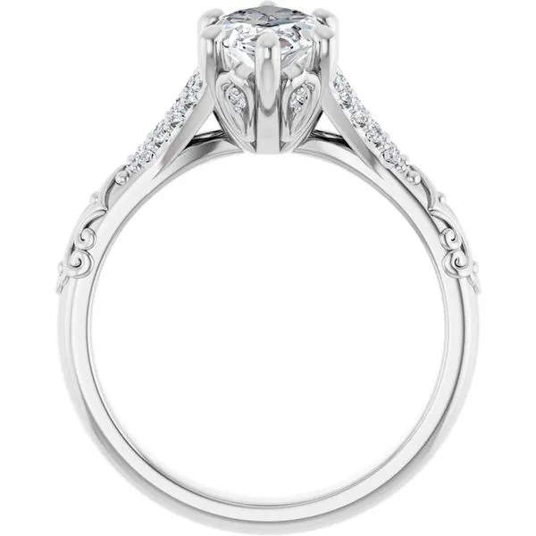Solitaire Sculptural Engagement Ring Image 2 Shipley's Fine Jewelry Hampstead, MD