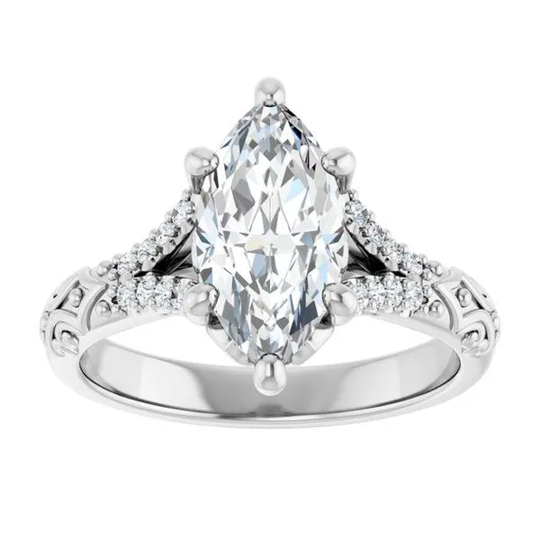 Solitaire Sculptural Engagement Ring Image 3 Shipley's Fine Jewelry Hampstead, MD