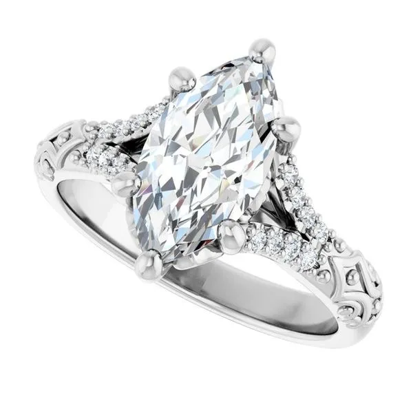 Solitaire Sculptural Engagement Ring Image 5 Shipley's Fine Jewelry Hampstead, MD