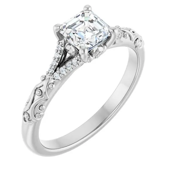 Solitaire Sculptural Engagement Ring Natale Jewelers Sewell, NJ