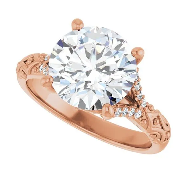 Solitaire Sculptural Engagement Ring Image 5 Berilian Jewelers Folsom, CA