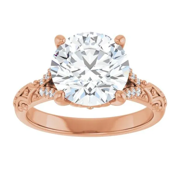 Solitaire Sculptural Engagement Ring Image 3 Natale Jewelers Sewell, NJ