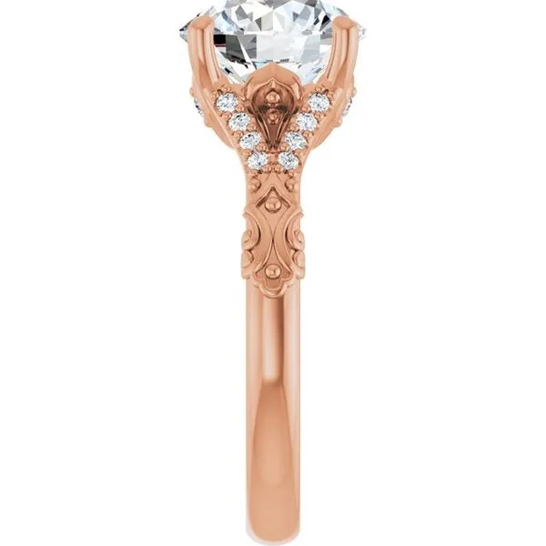 Solitaire Sculptural Engagement Ring Image 4 Natale Jewelers Sewell, NJ