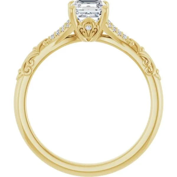 Solitaire Sculptural Engagement Ring Image 2 Natale Jewelers Sewell, NJ