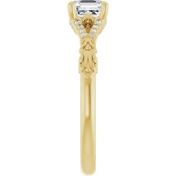 Solitaire Sculptural Engagement Ring Image 4 Natale Jewelers Sewell, NJ