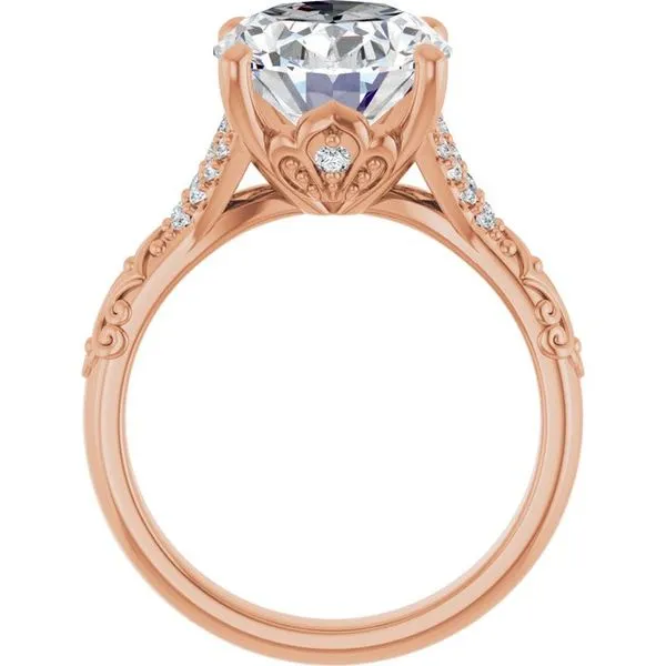 Solitaire Sculptural Engagement Ring Image 2 Natale Jewelers Sewell, NJ