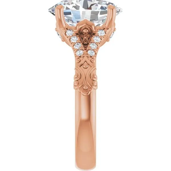 Solitaire Sculptural Engagement Ring Image 4 Natale Jewelers Sewell, NJ