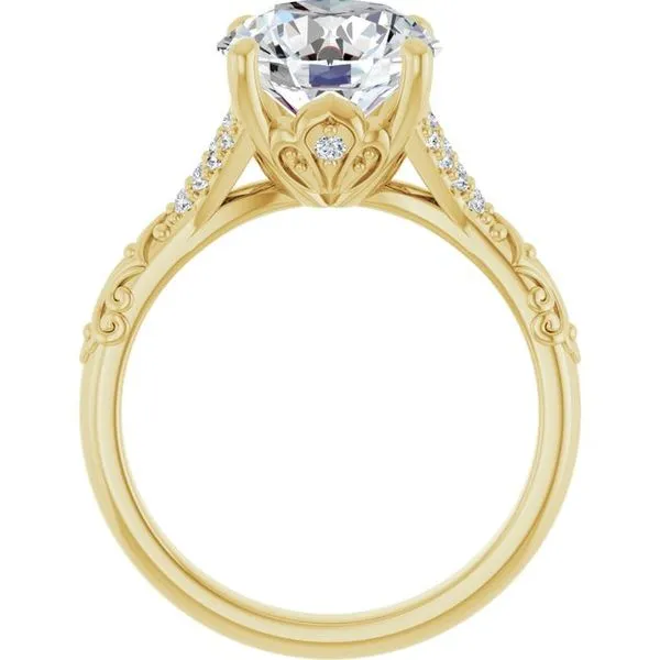 Solitaire Sculptural Engagement Ring Image 2 Shipley's Fine Jewelry Hampstead, MD