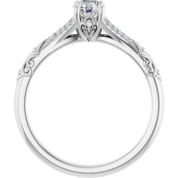 Solitaire Sculptural Engagement Ring Image 2 Berilian Jewelers Folsom, CA