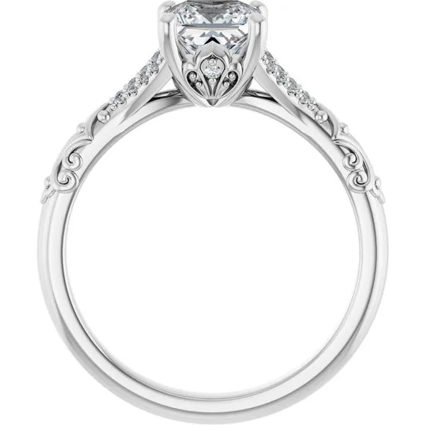 Solitaire Sculptural Engagement Ring Image 2 Natale Jewelers Sewell, NJ