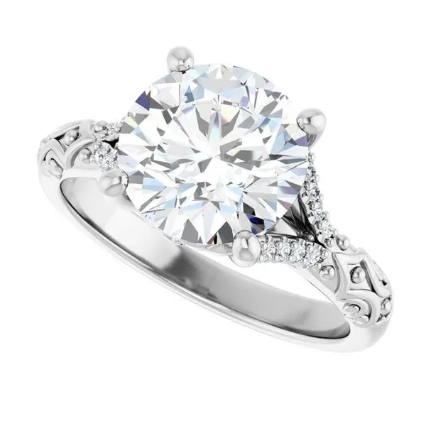 Solitaire Sculptural Engagement Ring Image 5 Shipley's Fine Jewelry Hampstead, MD