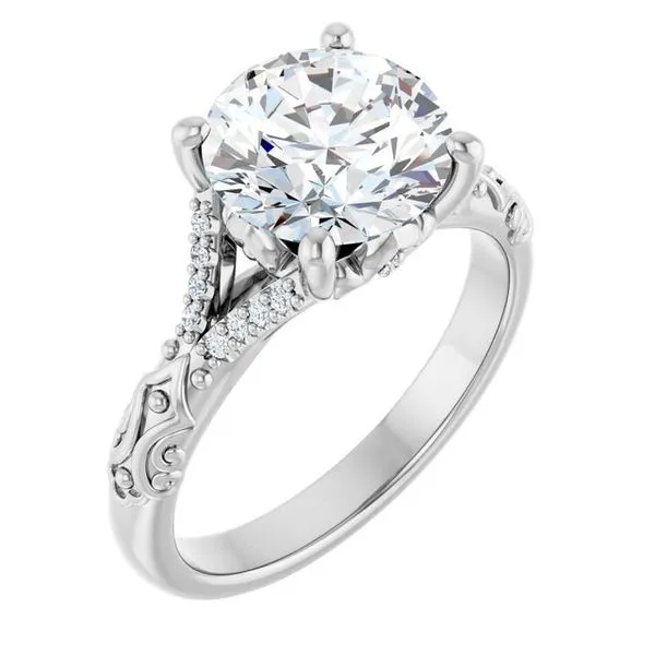 Solitaire Sculptural Engagement Ring Natale Jewelers Sewell, NJ