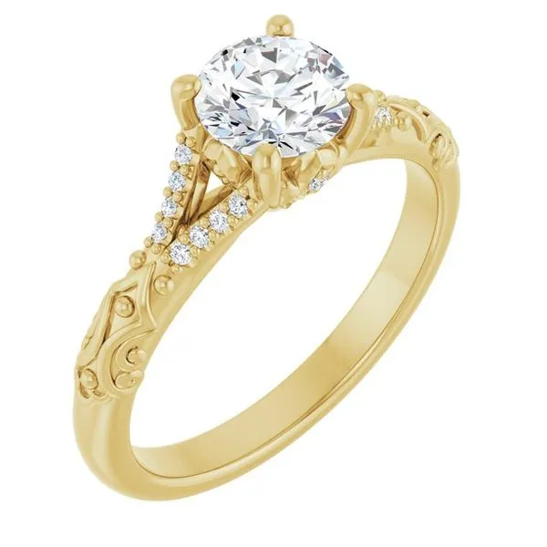 Solitaire Sculptural Engagement Ring Natale Jewelers Sewell, NJ