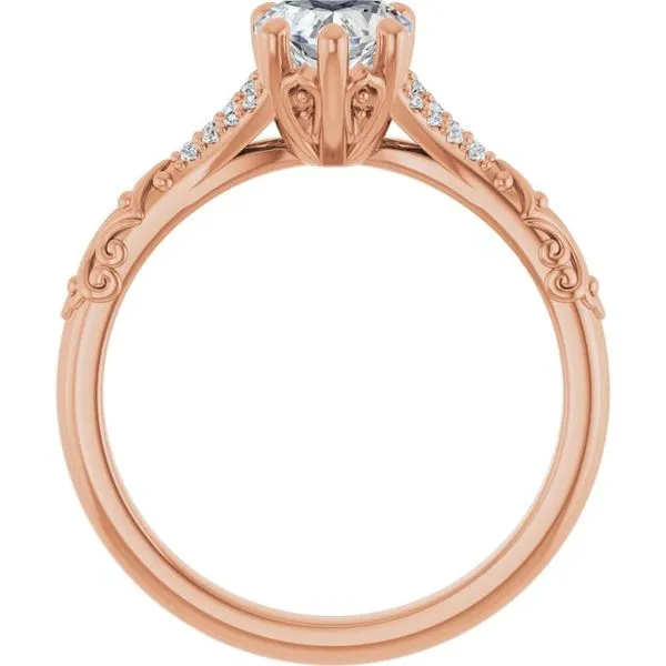 Solitaire Sculptural Engagement Ring Image 2 Natale Jewelers Sewell, NJ