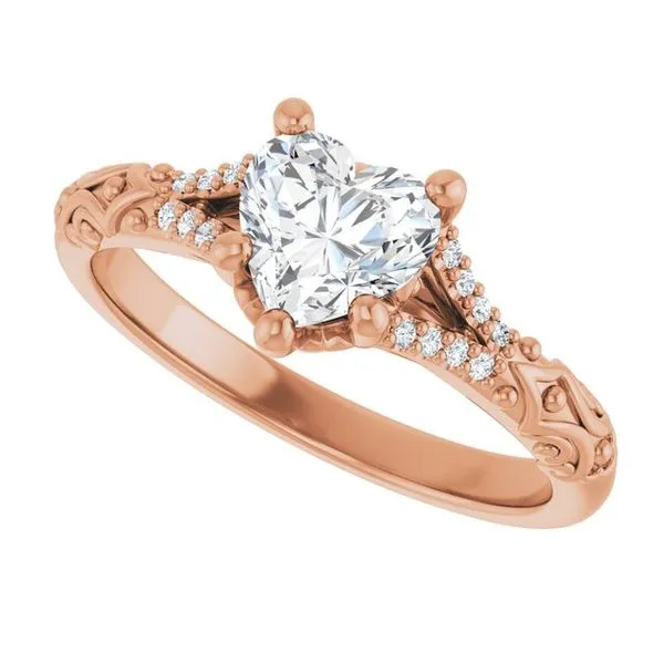 Solitaire Sculptural Engagement Ring Image 5 Natale Jewelers Sewell, NJ