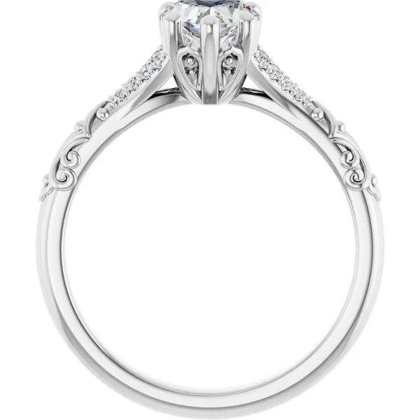 Solitaire Sculptural Engagement Ring Image 2 Natale Jewelers Sewell, NJ