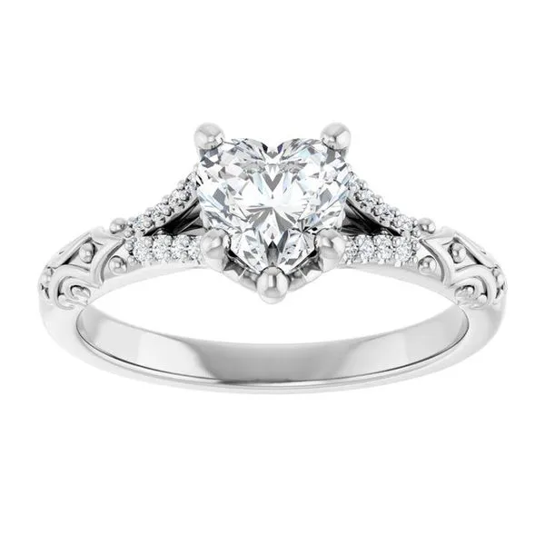 Solitaire Sculptural Engagement Ring Image 3 Natale Jewelers Sewell, NJ