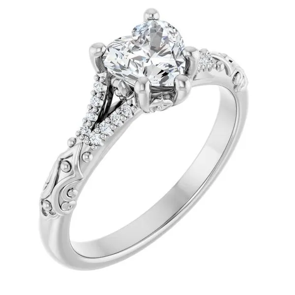 Solitaire Sculptural Engagement Ring Natale Jewelers Sewell, NJ